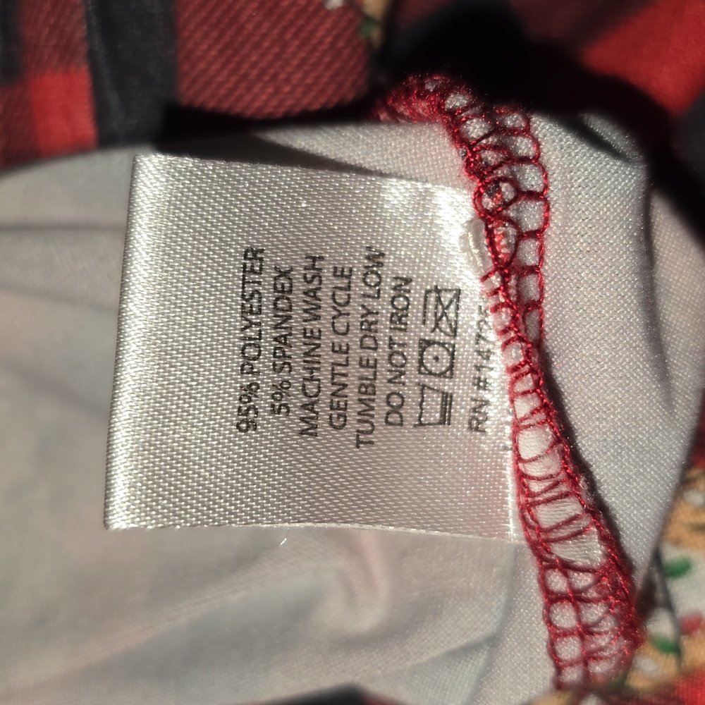 Simply Southern Lounge PJ Pants Dogs Tangled Christmas Lights Plaid Women XL - Picture 12 of 16